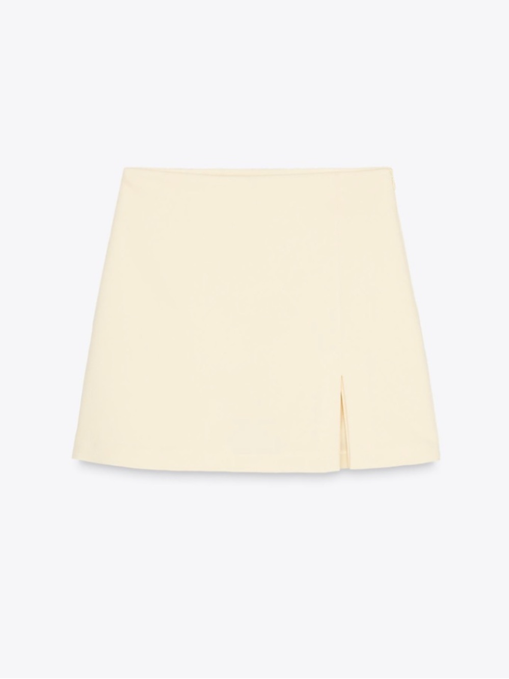 Zara Yellow Mini Skort with Side Slit NWT